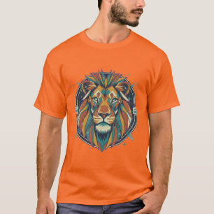 T-shirt Chemise Lion Rétro-Futuriste
