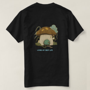 T-shirt Chemise Living My Best Life Cottagecore Champignon