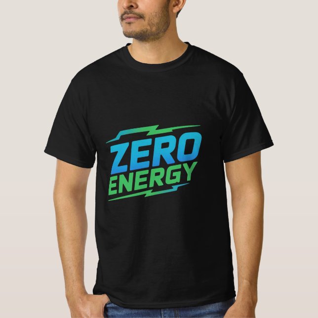 T-shirt Chemise Logo Boisson Factice Zéro Énergie (Devant)