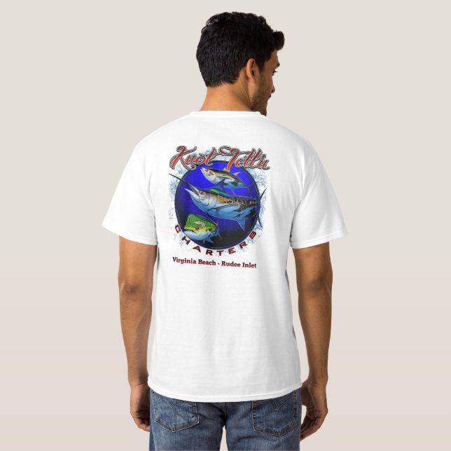 T-shirt Chemise Logo Rip Art Marlin Blanc (Dos entier)