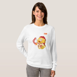 T-shirt Chemise long chinoise de douille de nouvelle anné