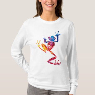 T-shirt Chemise longtemps gainée de grenouille d'arbre