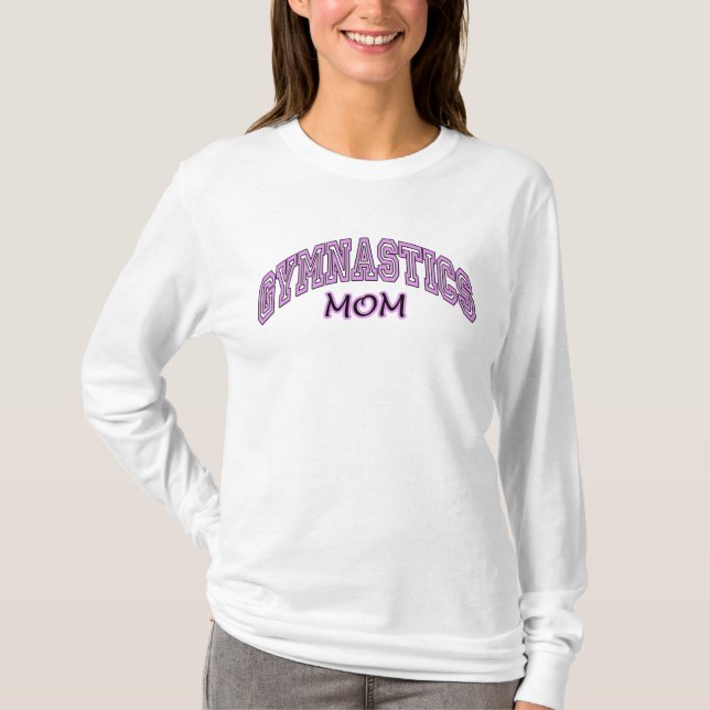 T-shirt Chemise longtemps gainée de maman de gymnastique (Devant)