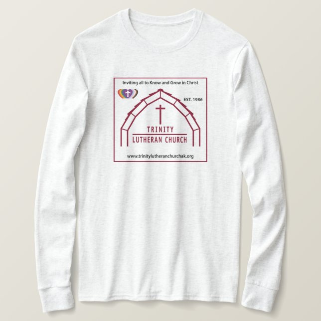 T-shirt Chemise longue adulte blanc de Trinité (Design devant)