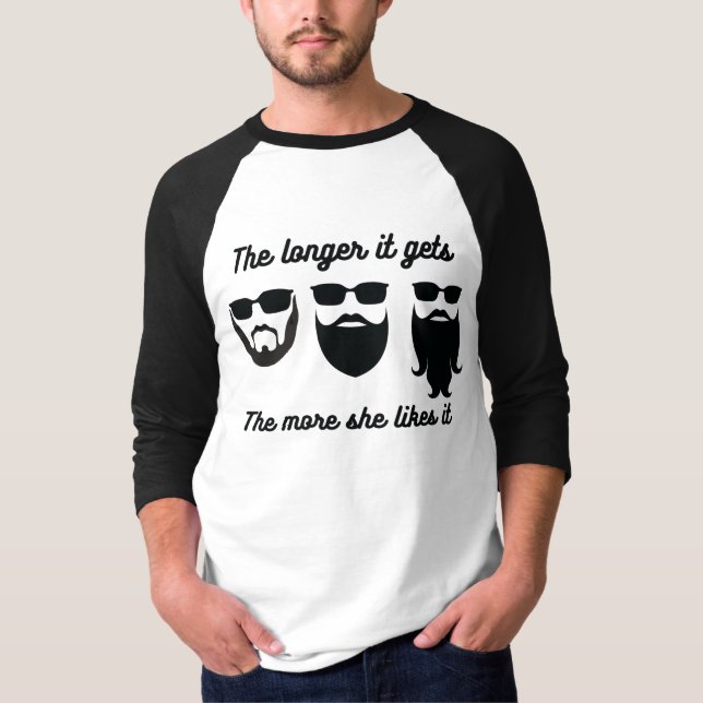 T-shirt Chemise longue barbe drôle (Devant)