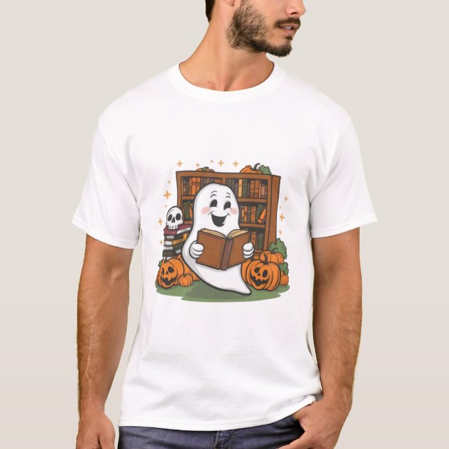 T-shirt Chemise Lover du livre fantôme d'Halloween (Devant)