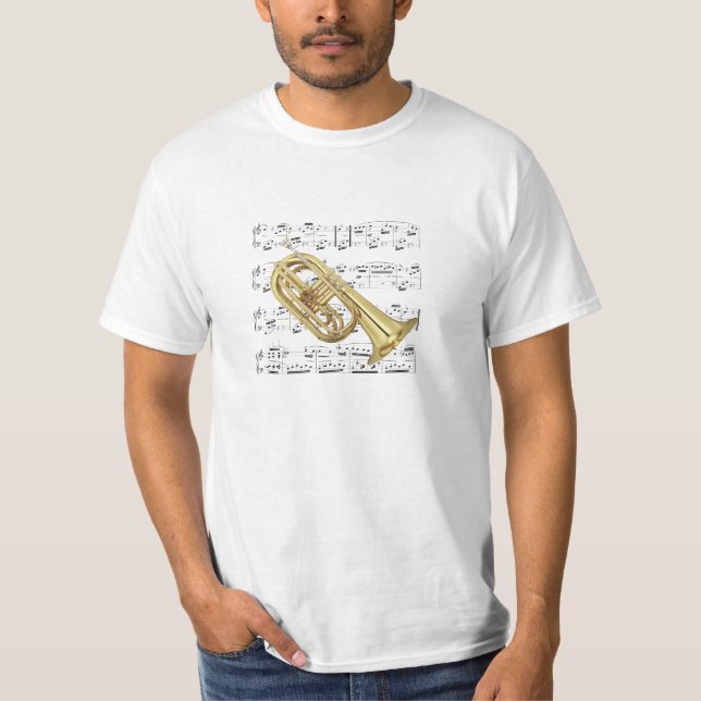 T-shirt Chemise (lumière). Euphonium de marche. (Devant)