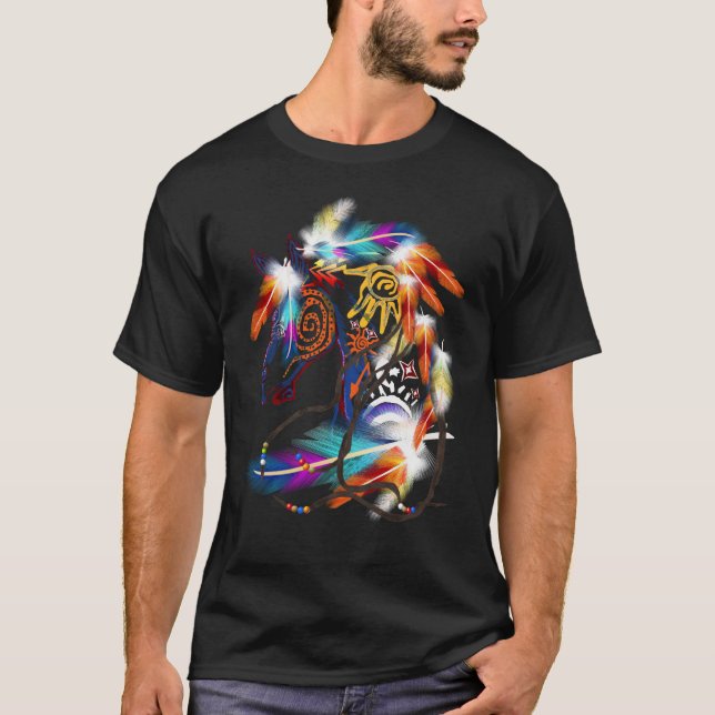 T-shirt Chemise lumineuse de cheval (Devant)