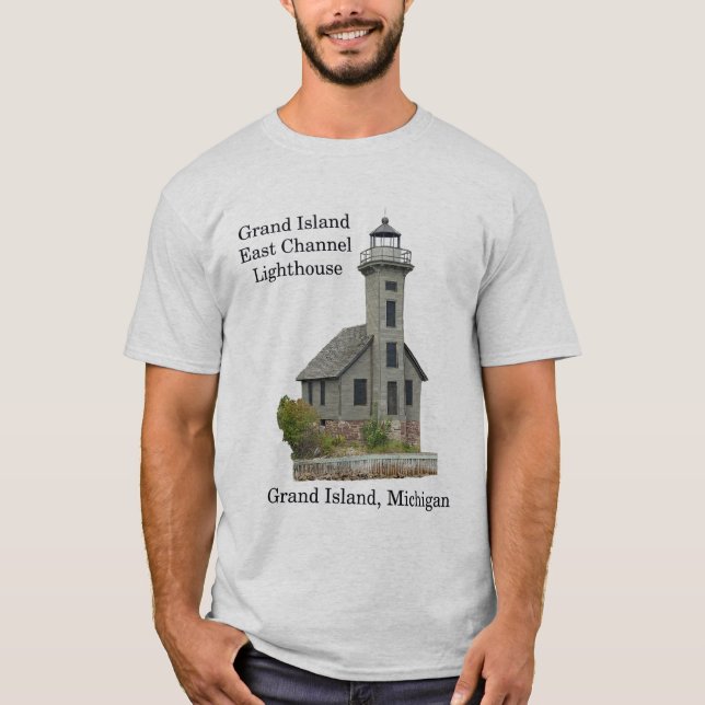 T-shirt Chemise lumineuse Grand Island East Channel Lighth (Devant)