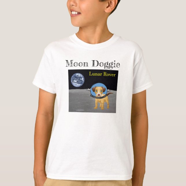T-shirt Chemise lunaire Moon Doggie dans l'espace extra-at (Devant)