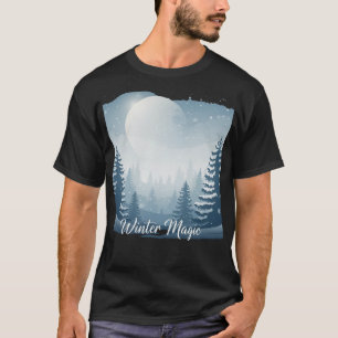 T-shirt Chemise magique d'hiver Scène de neige esthétiqu