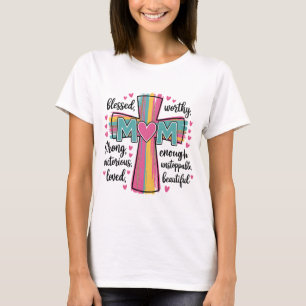T-shirt Chemise maman adorée Foi Jour des Mères Tee