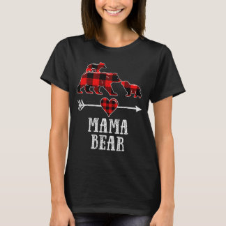 T-shirt Chemise Maman Ours 2 Oursons, Maman Ours à carreau