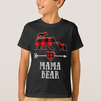 T-shirt Chemise Maman Ours 2 Oursons, Maman Ours carreaux