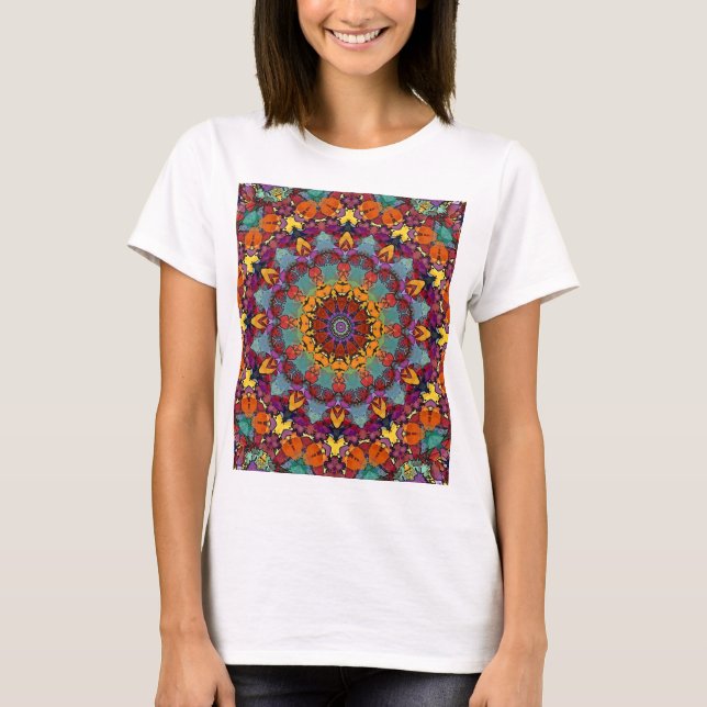 T-shirt Chemise Mandala Art Design Multicolore (Devant)