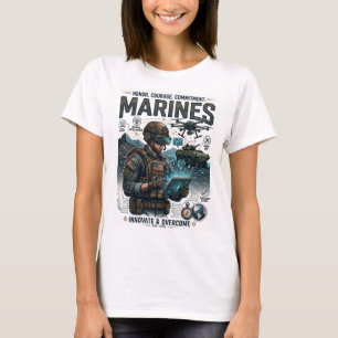 T-shirt Chemise marine
