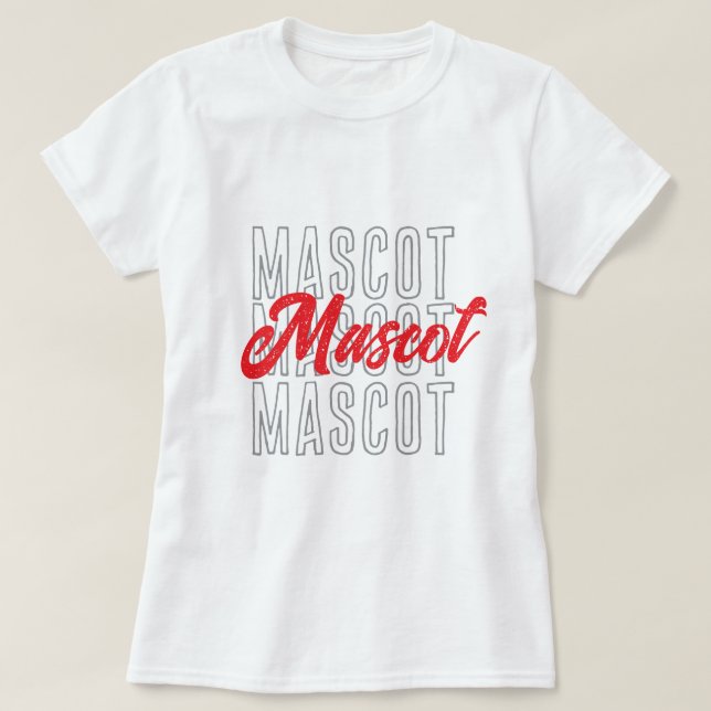 T-shirt Chemise Mascotte Personnalisée, Chemise Cheer, (Design devant)