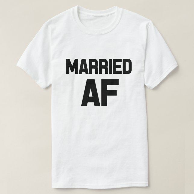 T-shirt Chemise masculine amusante AF mariée (Design devant)