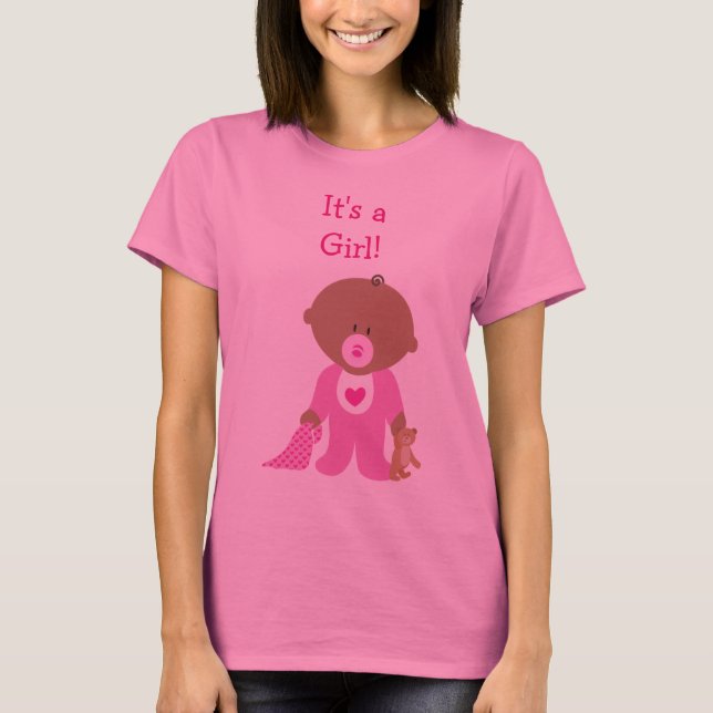 T-shirt Chemise Maternité Cute Rose habillée Bébé (Devant)