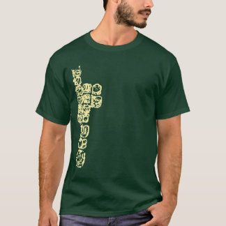 T-shirt Chemise maya antique d'hiéroglyphes