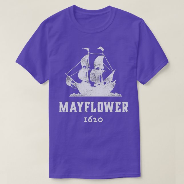 T-shirt Chemise Mayflower 400e anniversaire 1620 Thanksgiv (Design devant)