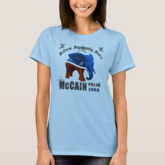 T-shirt Chemise McCain Palin Réforme Prospérité Paix Femme