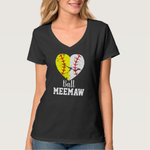 T-shirt Chemise Meemaw de softball et de baseball