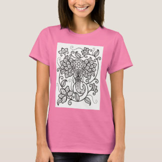 T-shirt Chemise Mehndi Elephant T