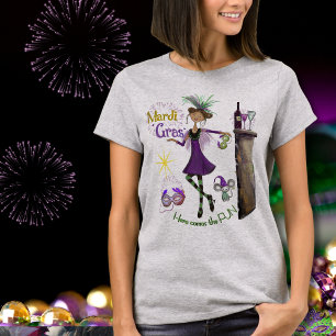 T-shirt Chemise Meilleure Amie Mardi Gras Fantaisiste Viol