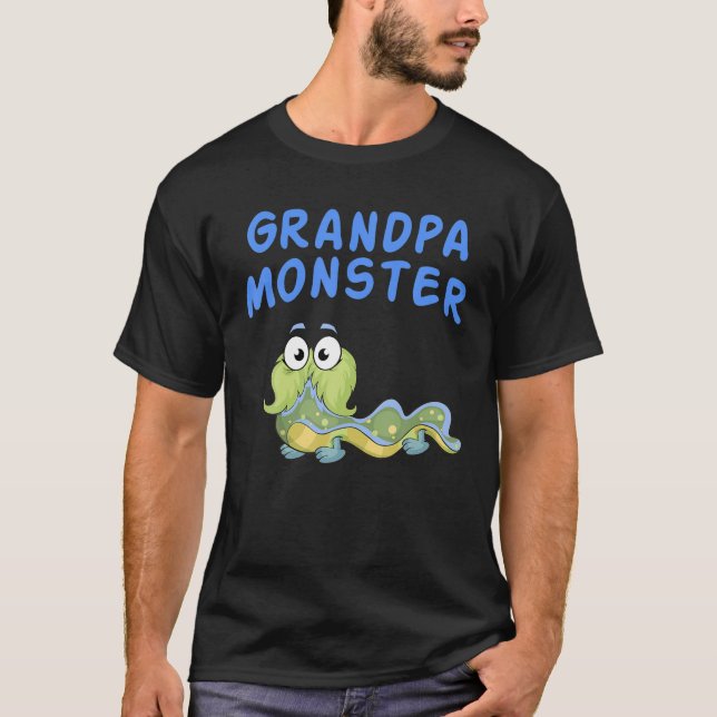 T-shirt Chemise Mens Grandpa Monster Anniversaire Famille  (Devant)
