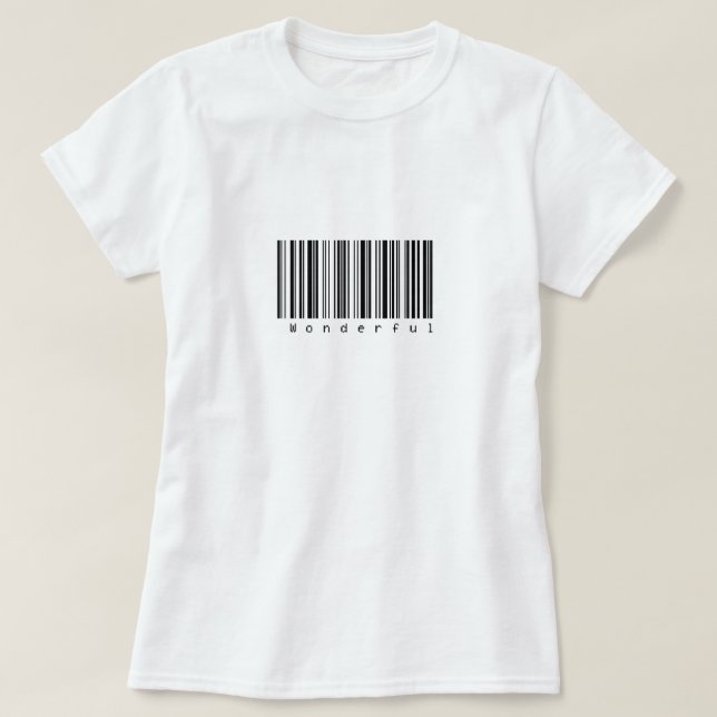 T-shirt Chemise merveilleuse de code barres (Design devant)