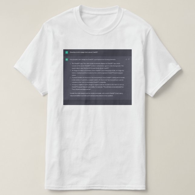 T-shirt Chemise Meta Ironic ChatGPT (Design devant)