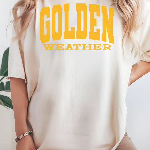 T-shirt Chemise météo dorée Chemise de vacances balnéaire 