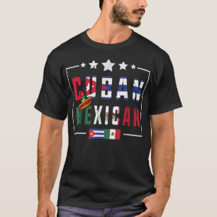 T-shirt Chemise mexicaine et mexicaine Drapeau semi-cubain