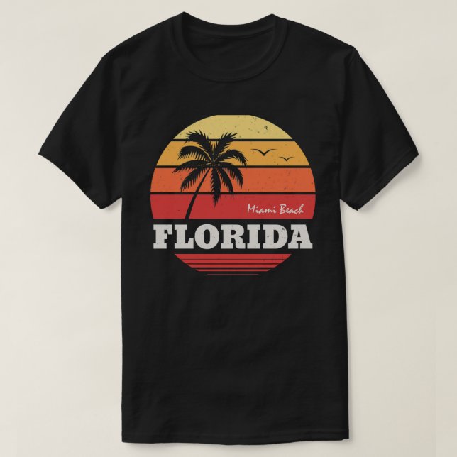 T-shirt chemise miami beach florida (Design devant)