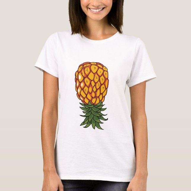 T-shirt Chemise Mignonne Ananas (Devant)