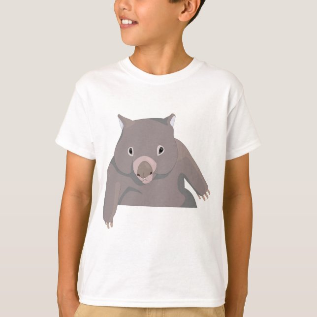 T-shirt Chemise mignonne avec wombat (Devant)