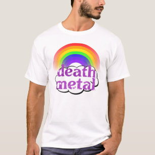 T-shirt Chemise mignonne d'arc-en-ciel en métal de la mort