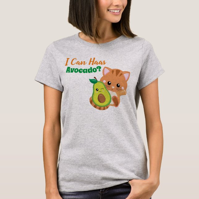 T-shirt Chemise mignonne de calembour d'avocat de chaton (Devant)