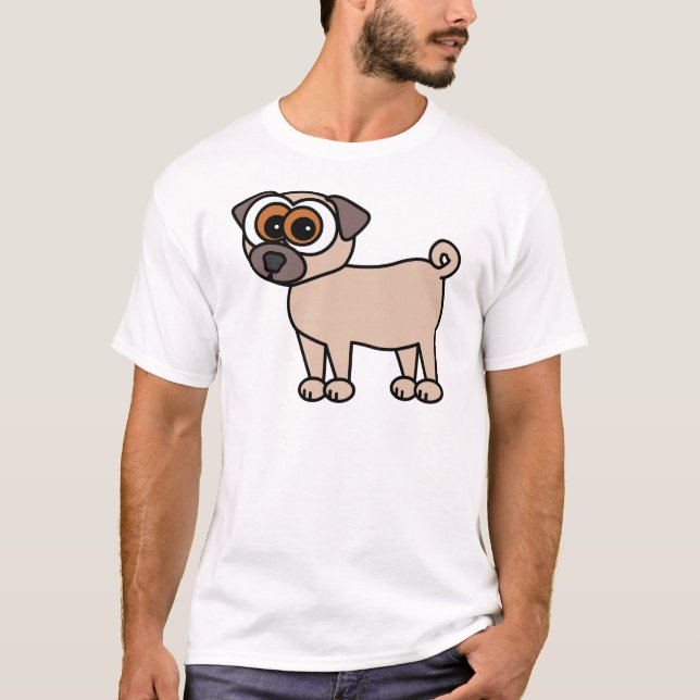 T-shirt Chemise mignonne de carlin (Devant)
