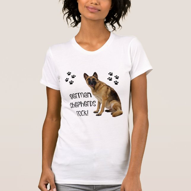 T-shirt Chemise mignonne de chien ! Roche de bergers (Devant)