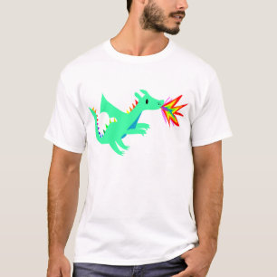 T-shirt Chemise mignonne de dragon d'arc-en-ciel