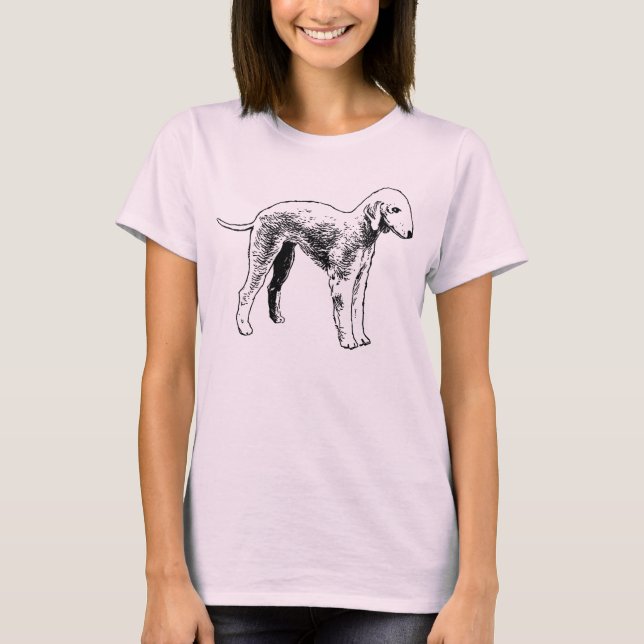 T-shirt Chemise mignonne de terrier de Bedlington (Devant)