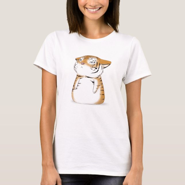 T-shirt Chemise mignonne de tigre (Devant)
