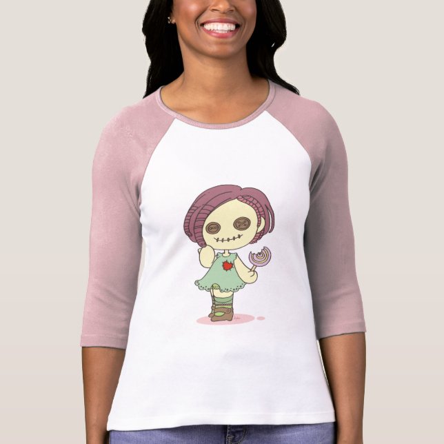 T-shirt chemise mignonne de zombi (Devant)