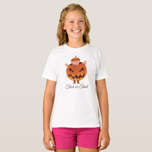 T-shirt Chemise mignonne du costume   de citrouille de