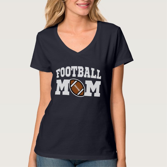 T-shirt Chemise mignonne du Jersey de maman du football (Devant)