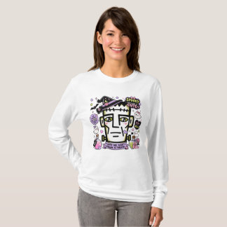 T-shirt Chemise mignonne effrayante pour femmes Frankenste