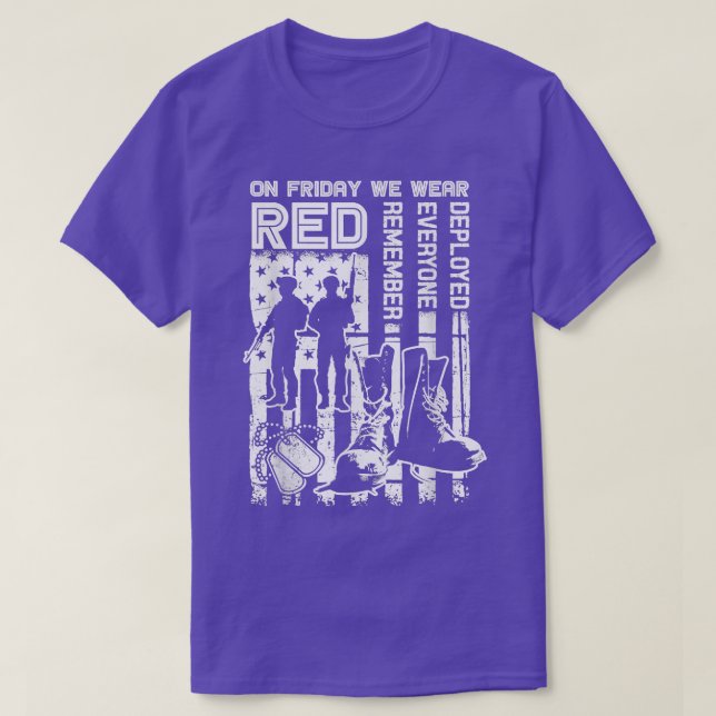 T-shirt Chemise Militaire Vendredi Rouge Vendredi Nous Por (Design devant)