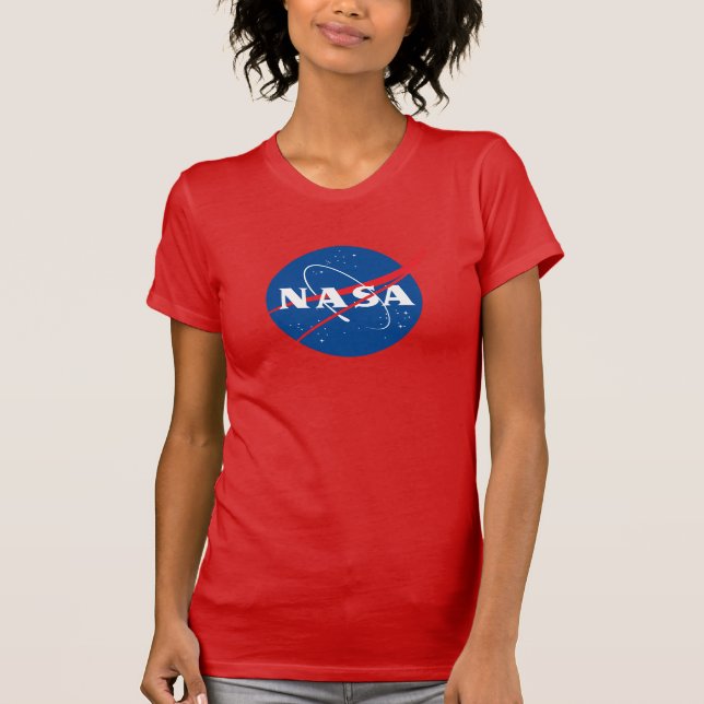 T-shirt Chemise mince féminine Iconique de la NASA (rouge  (Devant)